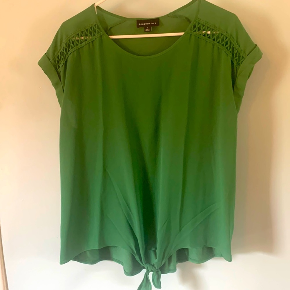 Green blouse